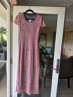 Dusty Rose Lace Maxi Dress